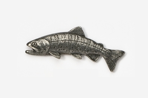 #132 - Japanese Yamame Trout Antiqued Pewter Pin