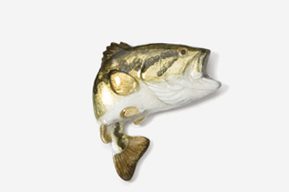 #141P - Jumping Largemouth Bass Hand Painted Pin
