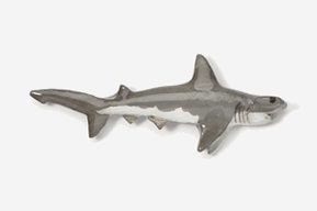#251P - Hammerhead Shark Hand Painted Pin