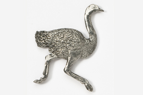 #347 - Ostrich Antiqued Pewter Pin