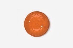 #800P-O - Orange White Flyer Clay Pigeon Hand Painted Pin