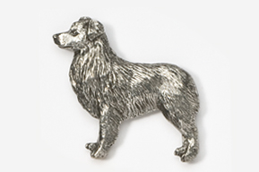 #867 - Australian Shepherd Antiqued Pewter Pin