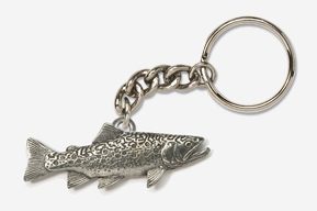 #K115 - Brook Trout Antiqued Pewter Keychain