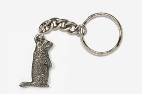 #K415 - Woodchuck Antiqued Pewter Keychain