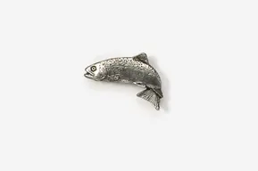 #M122A - Jumping Atlantic Salmon Pewter Mini-Pin