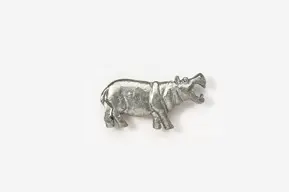 #M491 - Hippopotamus Pewter Mini-Pin