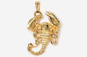 #P566G - Scorpion 24K Gold Plated Pendant