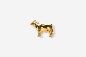 #TT445G - Cow 24K Plated Tie Tac