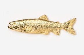 Lake Trout 24K Gold Plated Pin