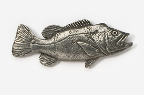 Peacock Bass Antiqued Pewter Pin