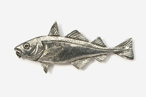 A silver fish is shown on the wall.