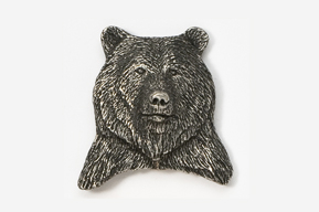 A bear head is shown in silver.