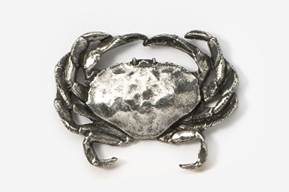 A silver crab is shown in this picture.