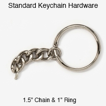 Standard key chain hardware.