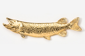 A gold fish is shown on the white background.