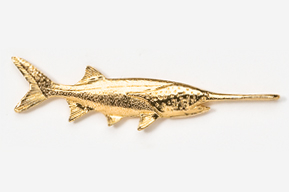 A gold fish is shown on the white background.