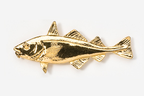 A gold fish is shown on the white background.