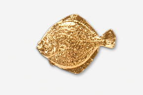 A gold fish shaped object is shown on the white background.