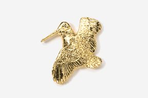 A gold hummingbird pin is shown.