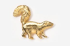 A gold plated animal is shown in this picture.