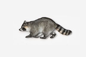 A gray and white animal is walking on the ground