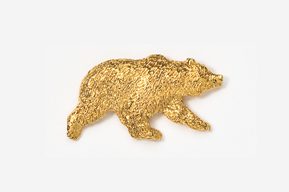 A gold bear is shown on the white background.