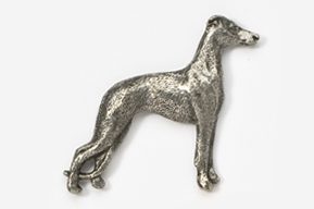 A silver dog standing on its hind legs.