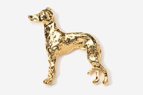 A gold dog is standing up in the air.