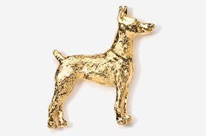 A gold dog is standing up in the air.