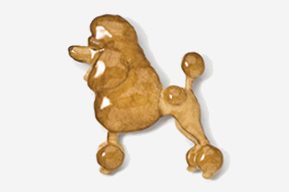 A poodle dog made of brown sugar.