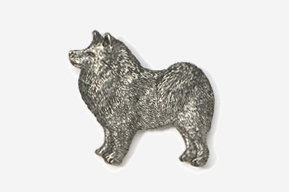 A silver dog is shown in this picture.