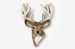 10 Point Buck Hand Painted Pin