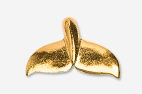 A gold whale tail is shown on the white background.