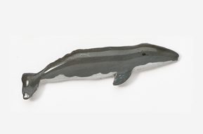 A metal dolphin is shown in this picture.