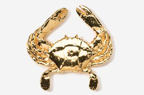 A gold crab is shown in this picture.