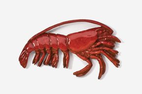 A red lobster is shown in this picture.