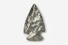 A metal arrowhead is shown on the white background.