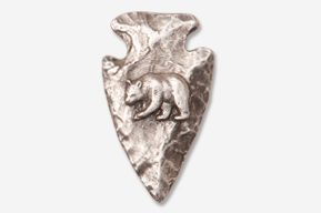 A bear is depicted on the side of an arrowhead.