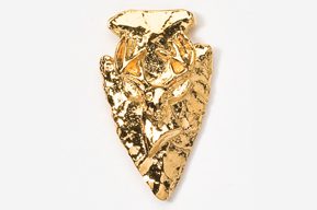 A gold arrowhead is shown on the white background.