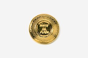 A gold coin with the word " wealth " written on it.