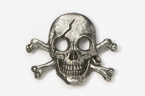 A skull and crossbones with a broken eye.