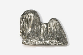 A silver dog is shown in this picture.