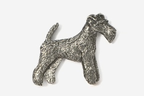 A silver dog is standing up to the side.