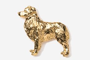 A golden retriever dog pin is shown in this picture.