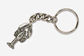 A lobster keychain is shown on a white background.