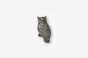 A small owl sitting on top of a white wall.