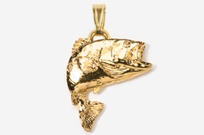 A gold fish pendant is shown in this picture.