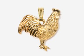 A gold rooster is shown in this picture.