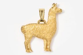 A gold llama is shown in this picture.