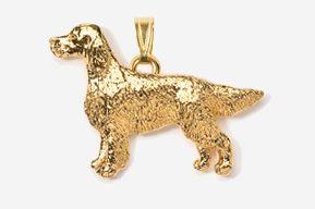 A gold dog is shown in this picture.